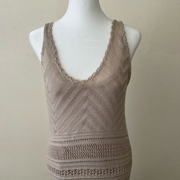 Solitaire Tan Sleeveless Sheath Maxi Dress - Picture 2 of 3